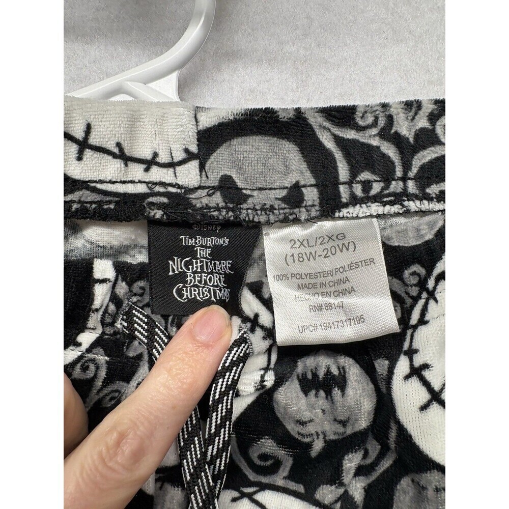 Disney pajama set Nightmare Before Christmas Gray Black 2XL Plus Size 18-20W - Picture 5 of 6